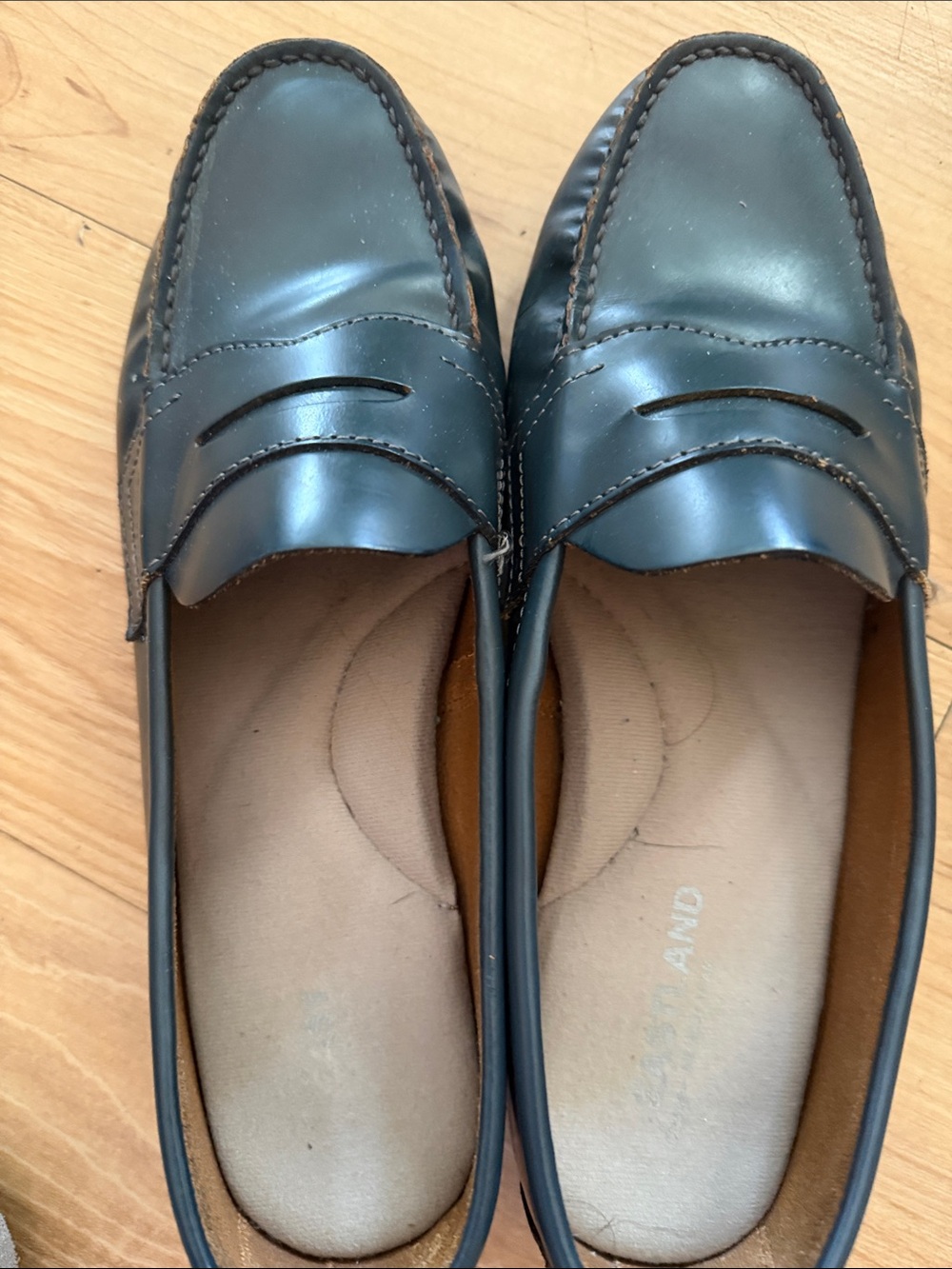 Eastland Black Leather Penny Loafers
